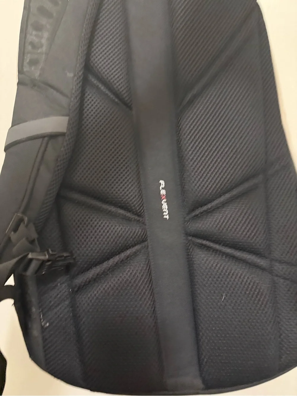 The North Face Two-Tone Beige and Black Backpack with Bungee Front